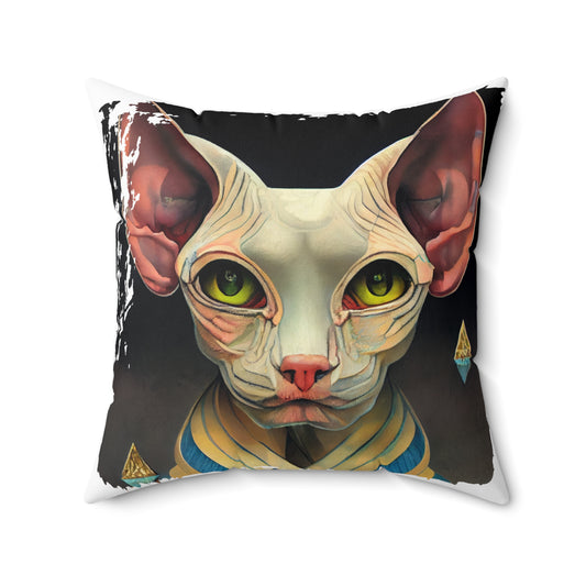 SPHYNX CAT Spun Polyester Square Pillow