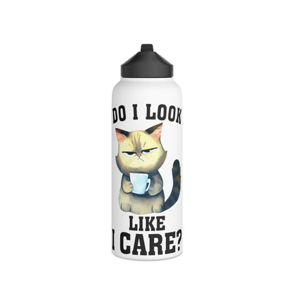 CAT COFFEE Stainless Steel Water Bottle, Standard Lid