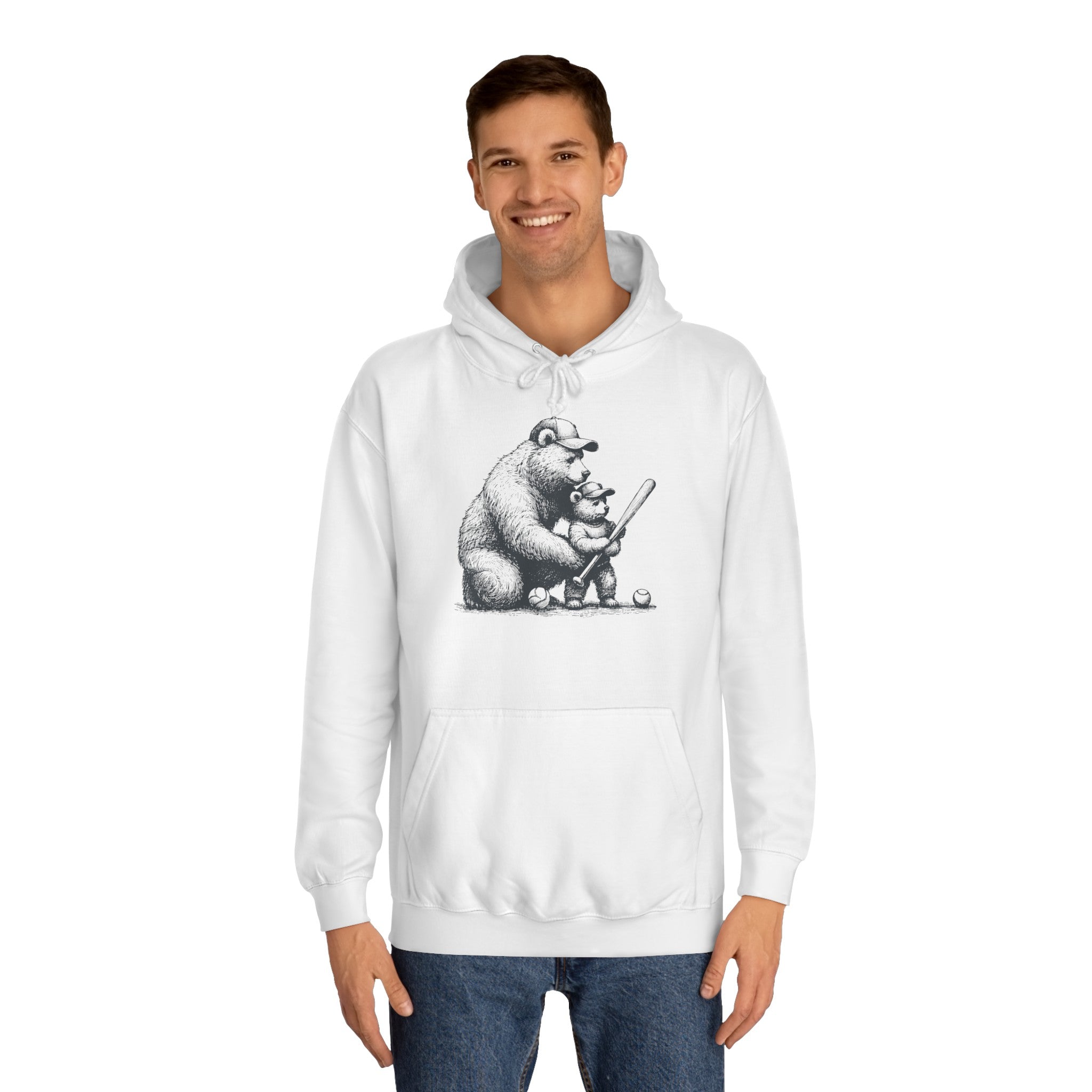 BEAR DAD AND SON Unisex College Hoodie