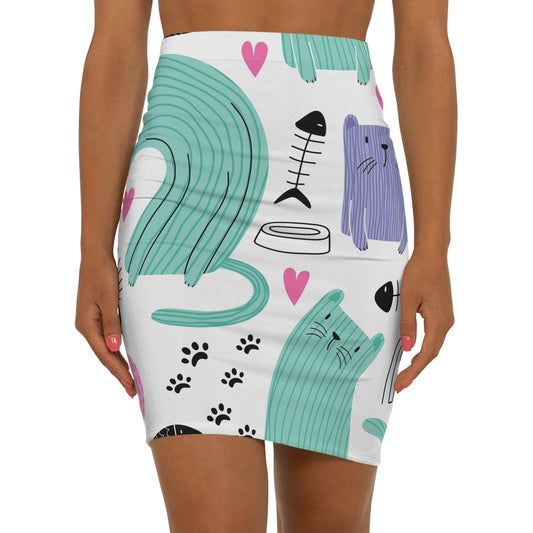 CAT LOVE Women's Mini Skirt