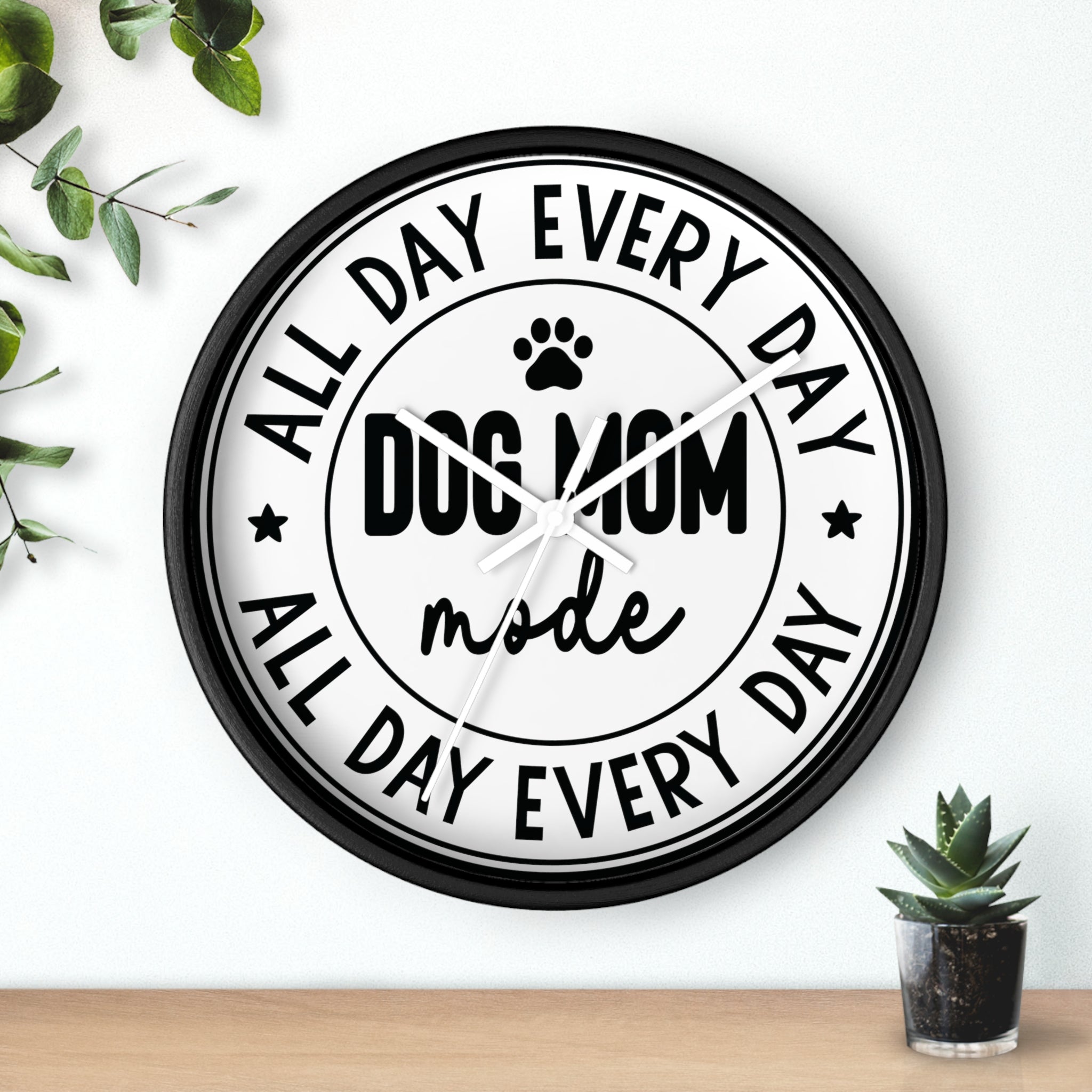 DOG MOM Wall Clock