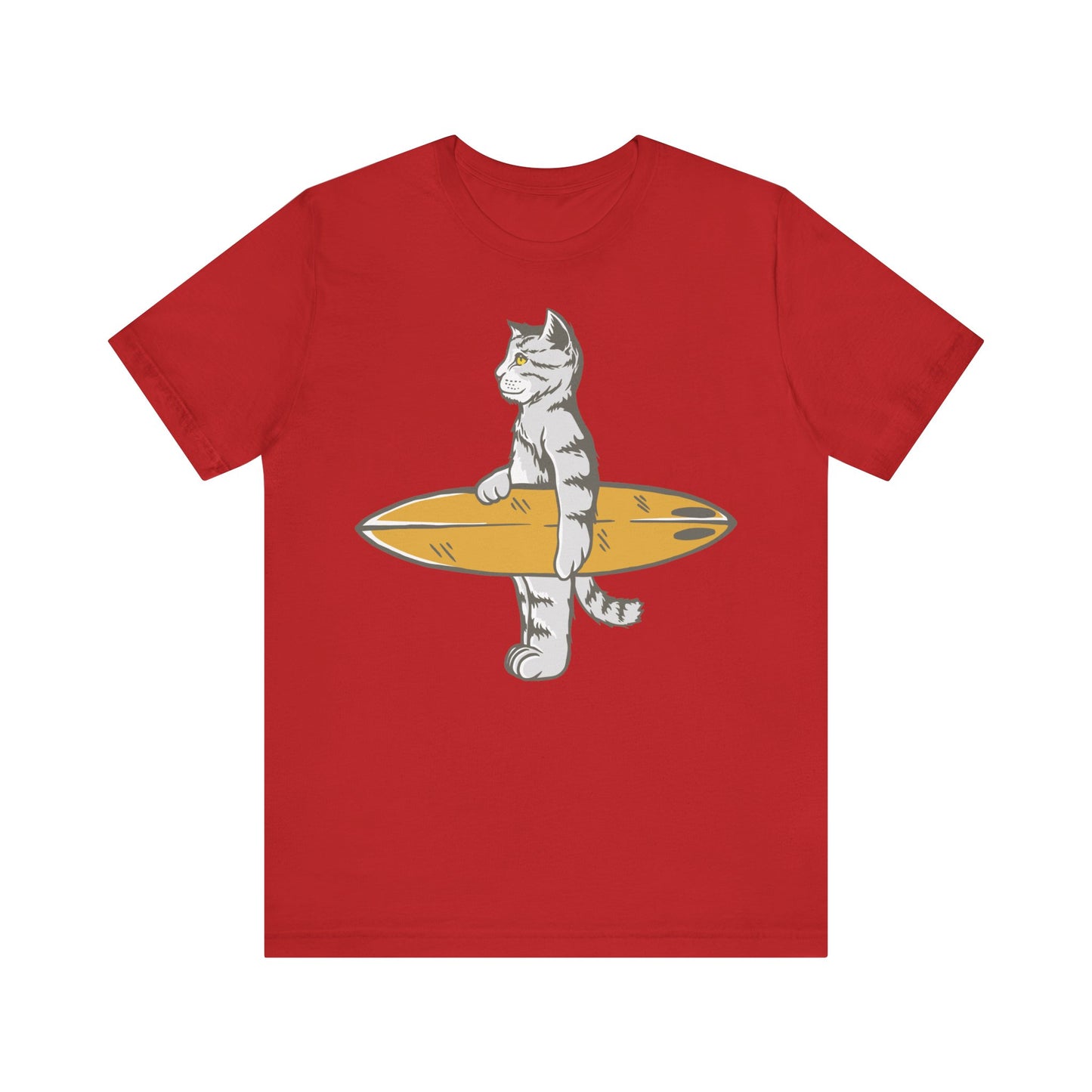 cat gone surfing  Unisex Jersey Short Sleeve Tee