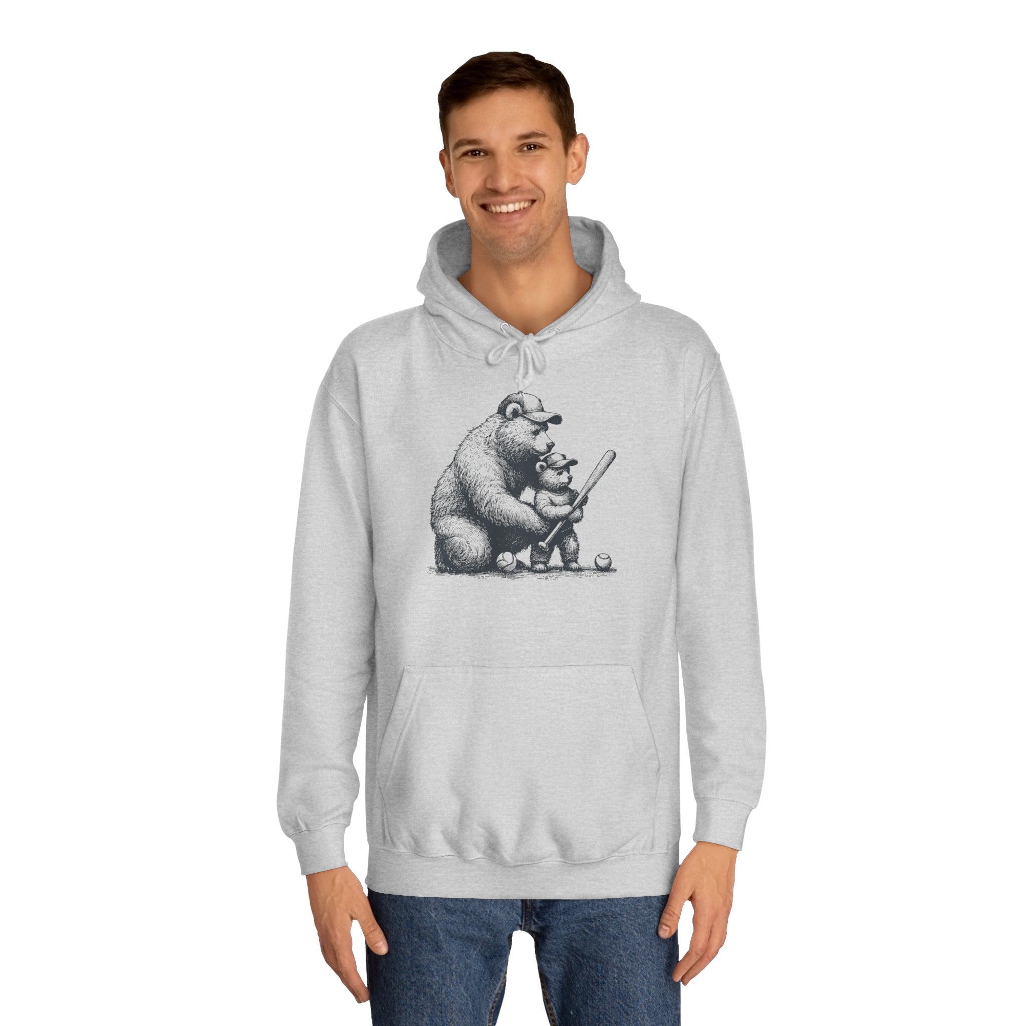 BEAR DAD AND SON Unisex College Hoodie