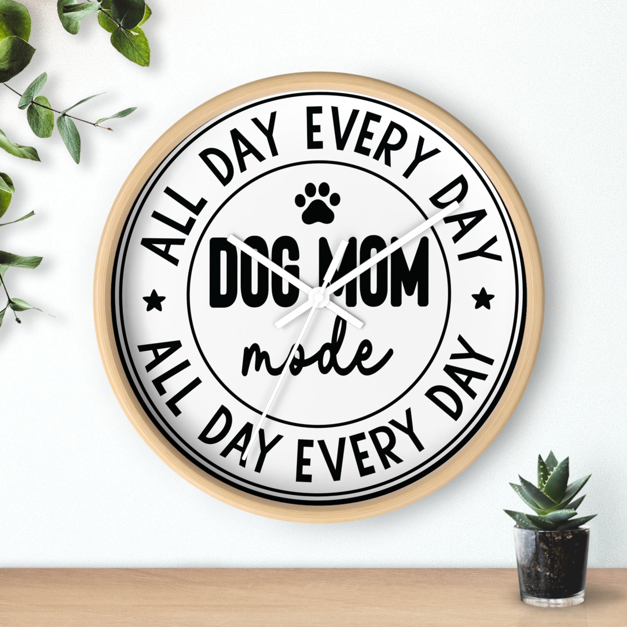 DOG MOM Wall Clock