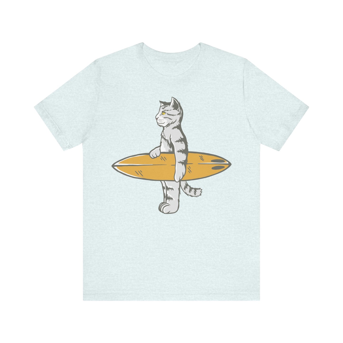 cat gone surfing  Unisex Jersey Short Sleeve Tee