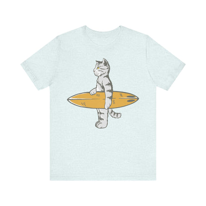 cat gone surfing  Unisex Jersey Short Sleeve Tee