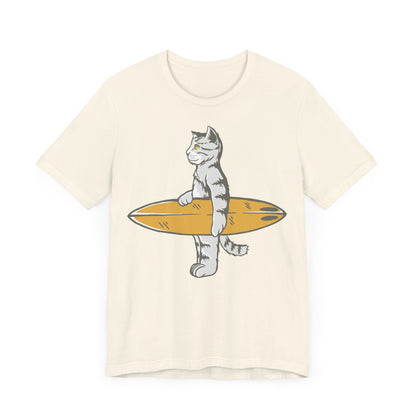 cat gone surfing  Unisex Jersey Short Sleeve Tee