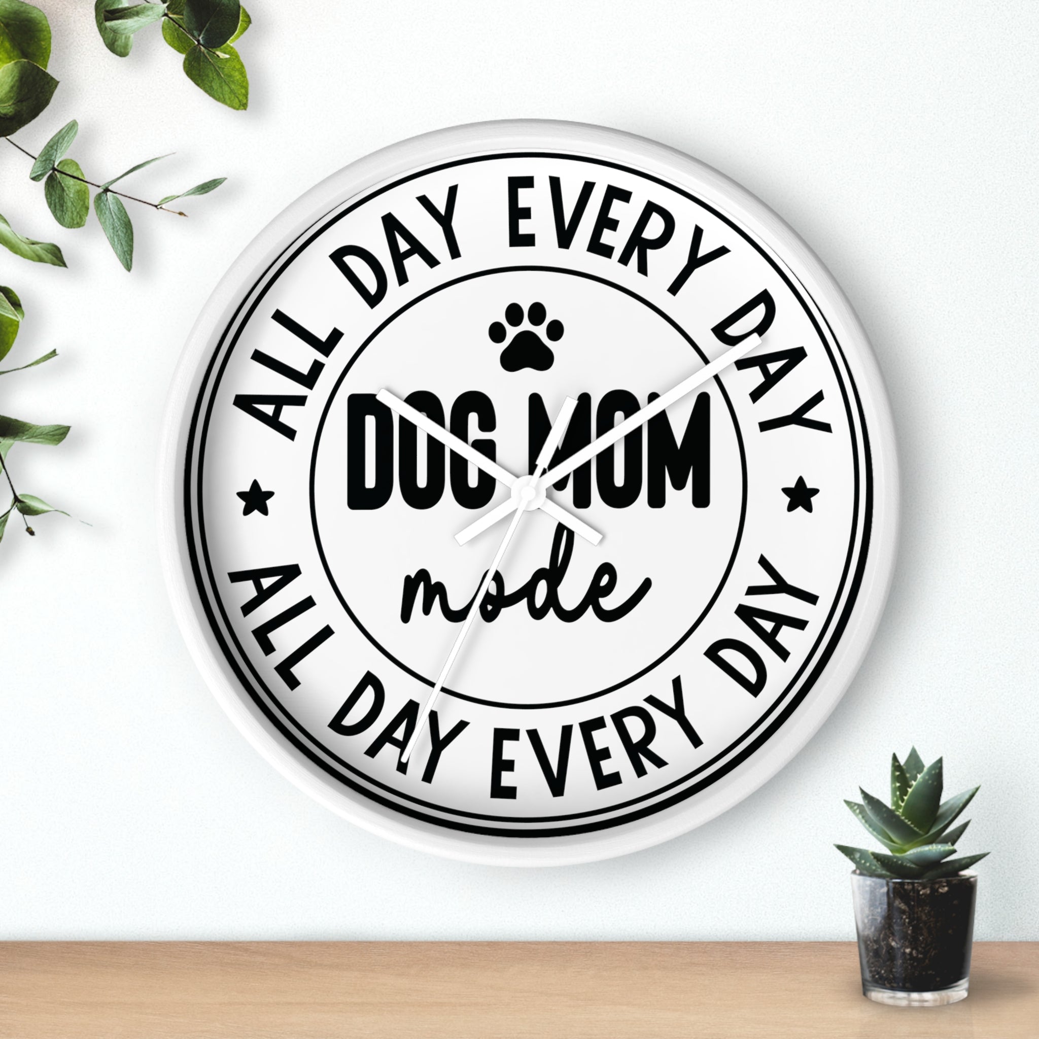 DOG MOM Wall Clock