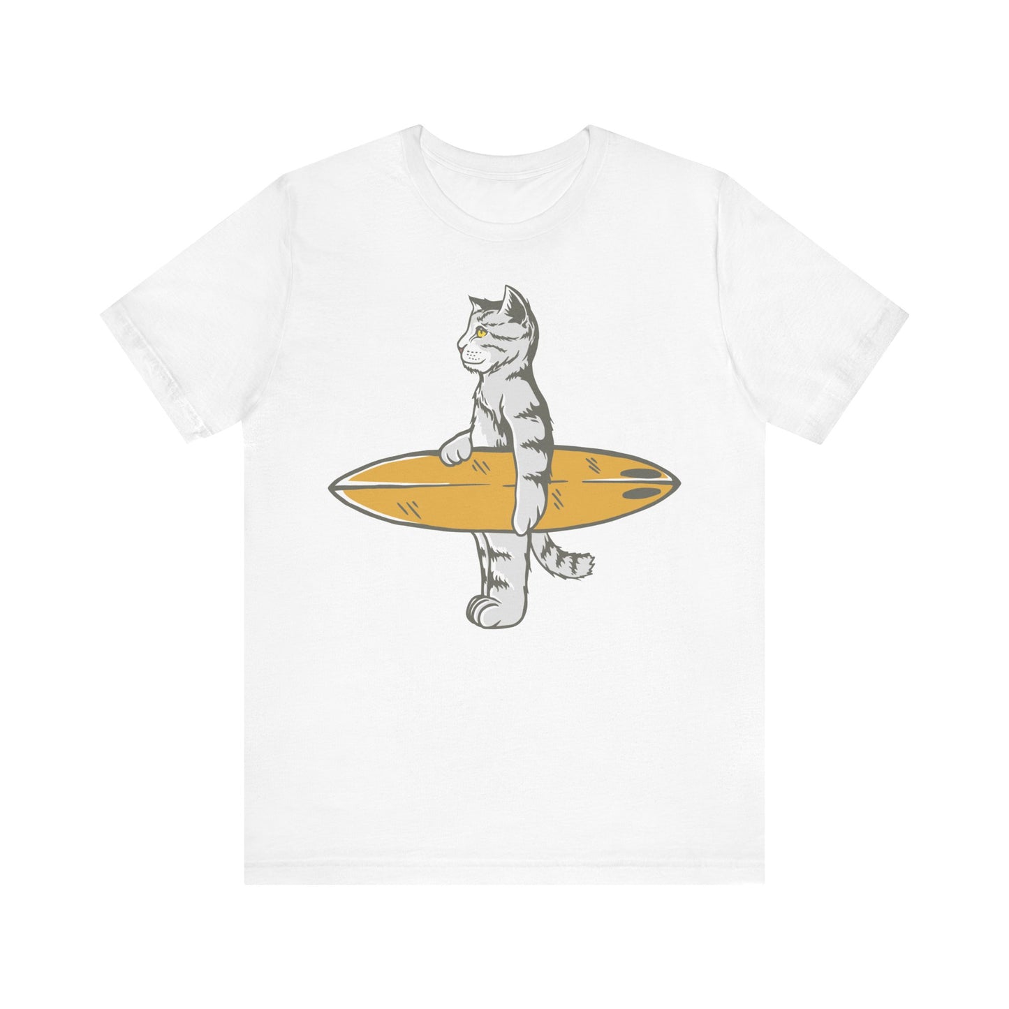 cat gone surfing  Unisex Jersey Short Sleeve Tee