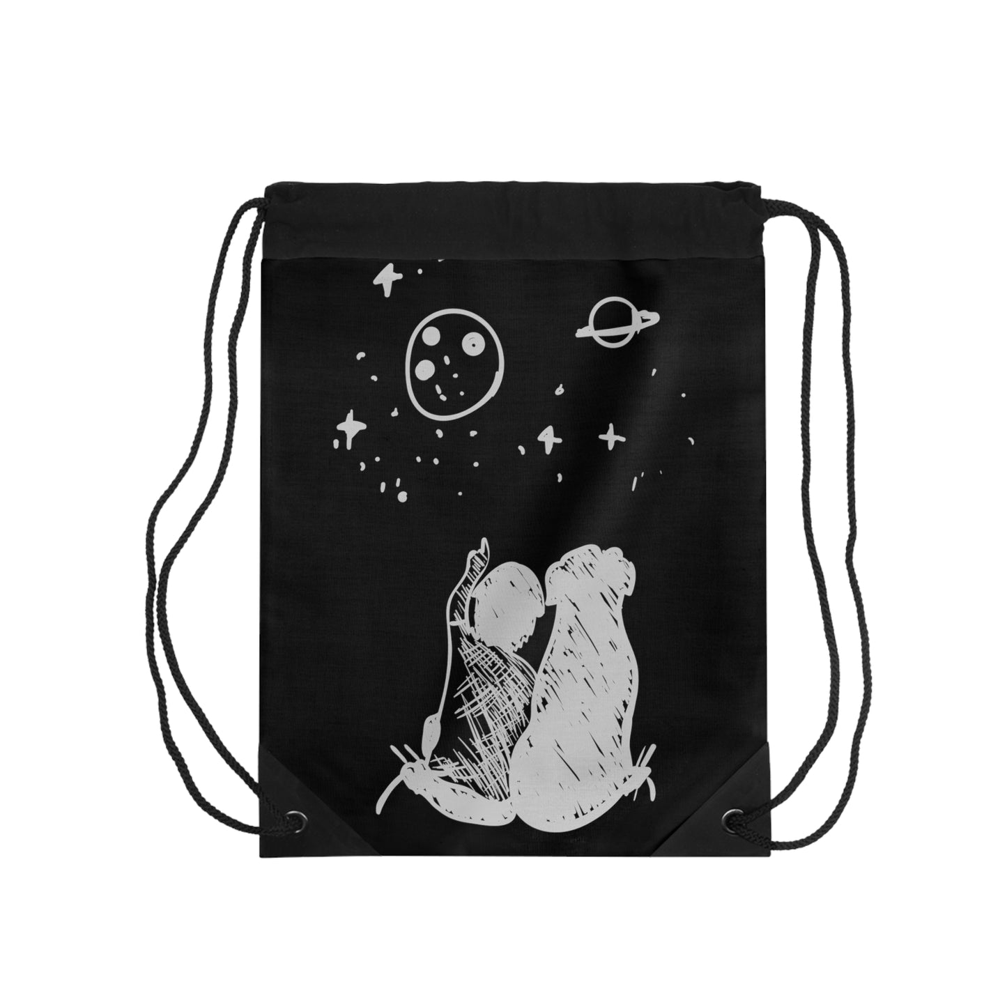 dog dad Drawstring Bag