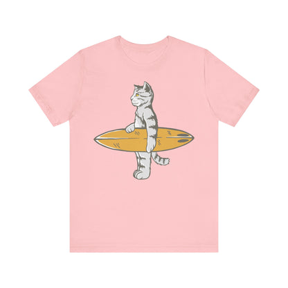 cat gone surfing  Unisex Jersey Short Sleeve Tee