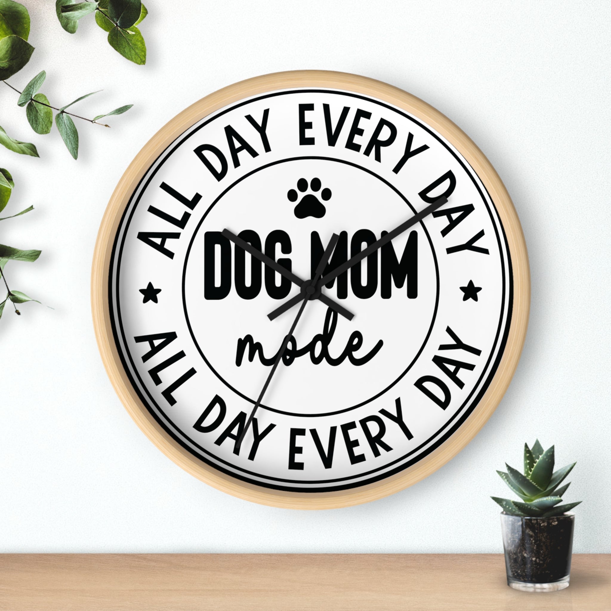 DOG MOM Wall Clock