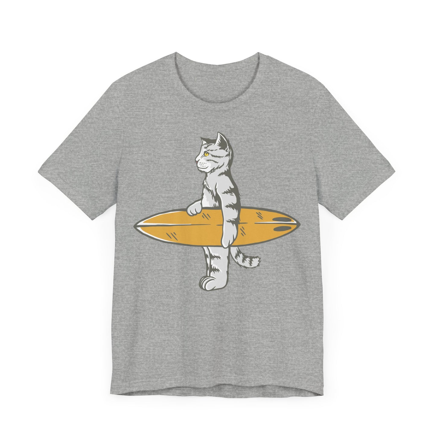 cat gone surfing  Unisex Jersey Short Sleeve Tee