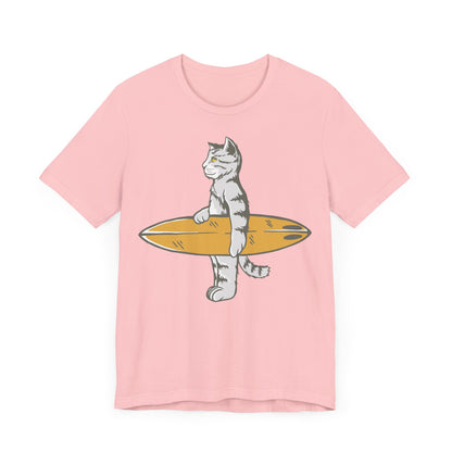 cat gone surfing  Unisex Jersey Short Sleeve Tee