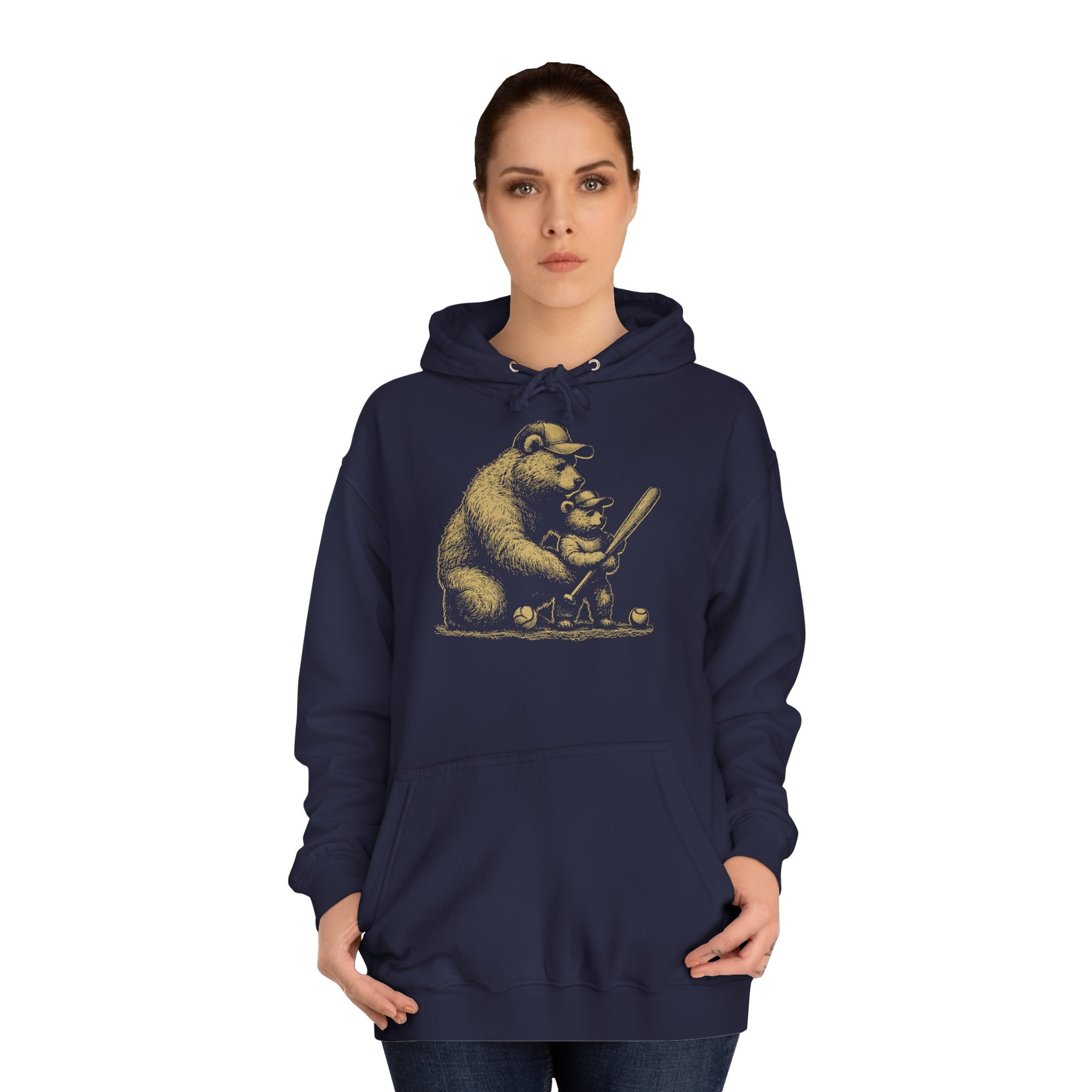 BEAR DAD AND SON Unisex College Hoodie