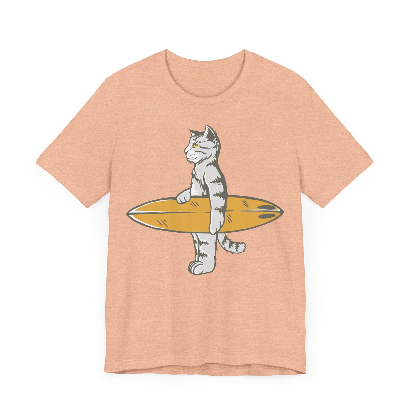 cat gone surfing  Unisex Jersey Short Sleeve Tee