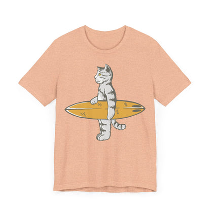 cat gone surfing  Unisex Jersey Short Sleeve Tee