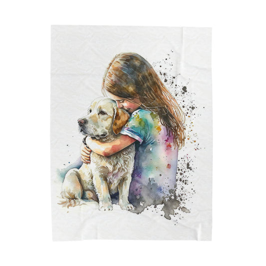 DOG LOVE Velveteen Plush Blanket