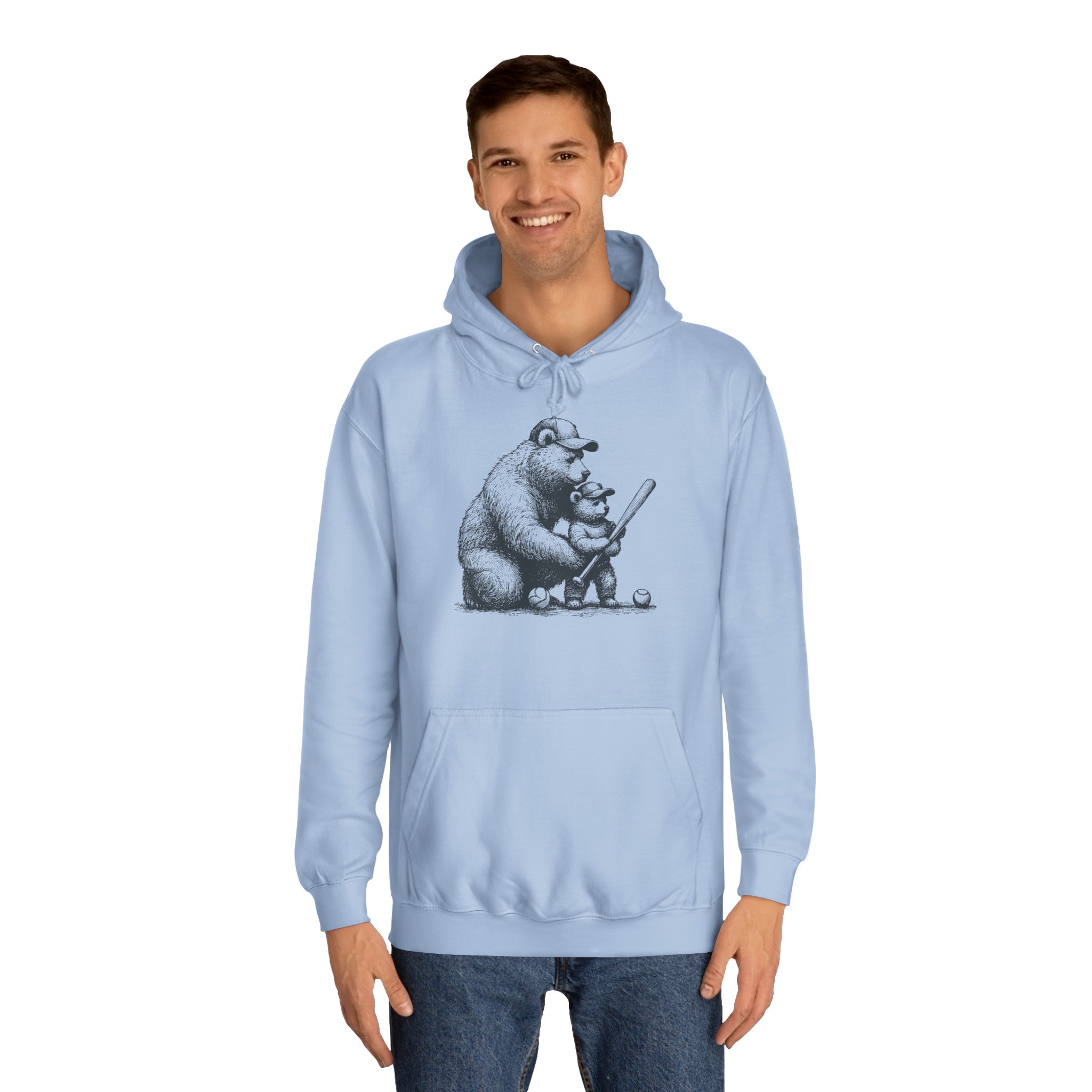 BEAR DAD AND SON Unisex College Hoodie