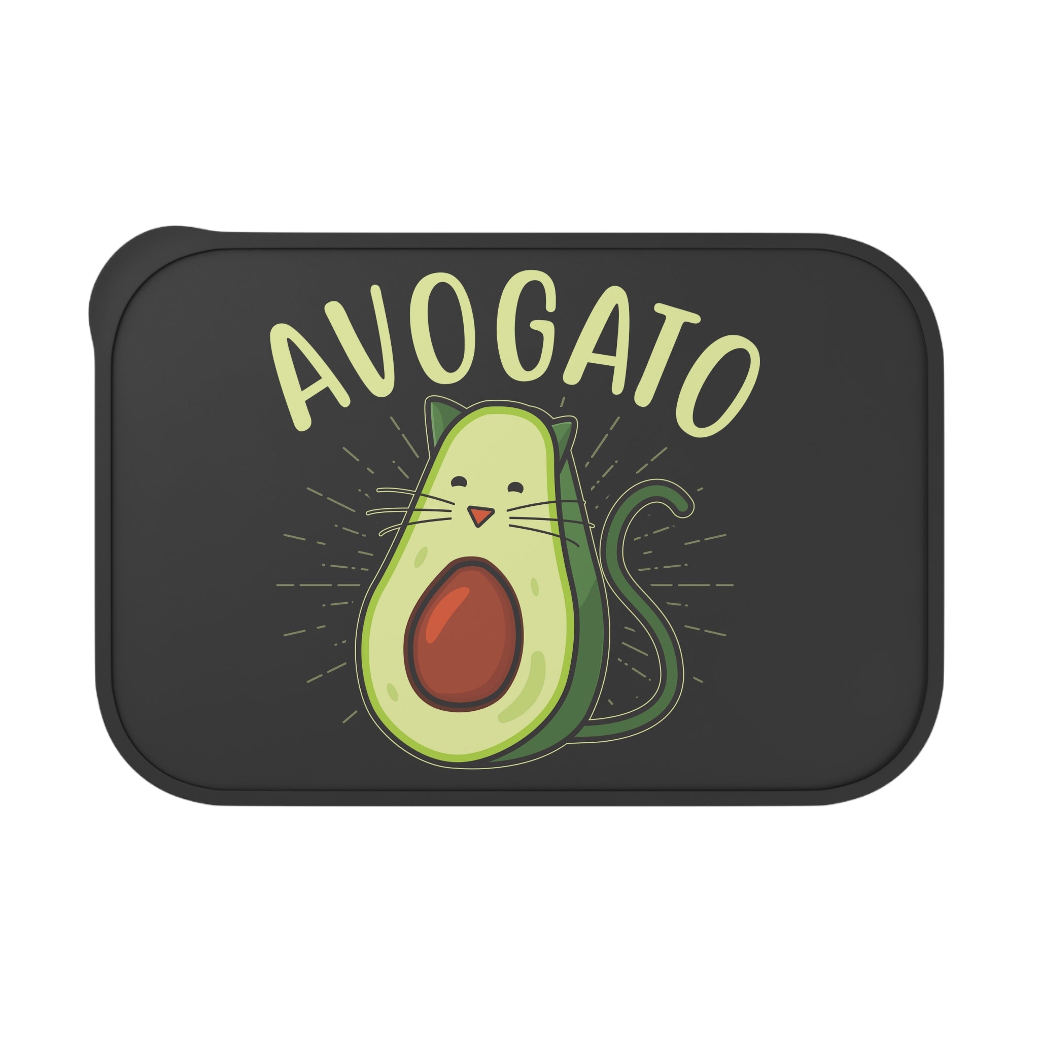 AVOGATO CAT PLA Bento Box with Band and Utensils