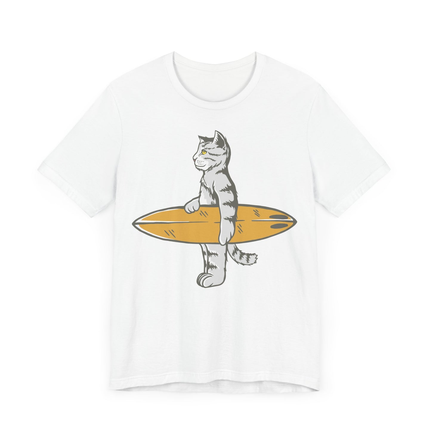 cat gone surfing  Unisex Jersey Short Sleeve Tee