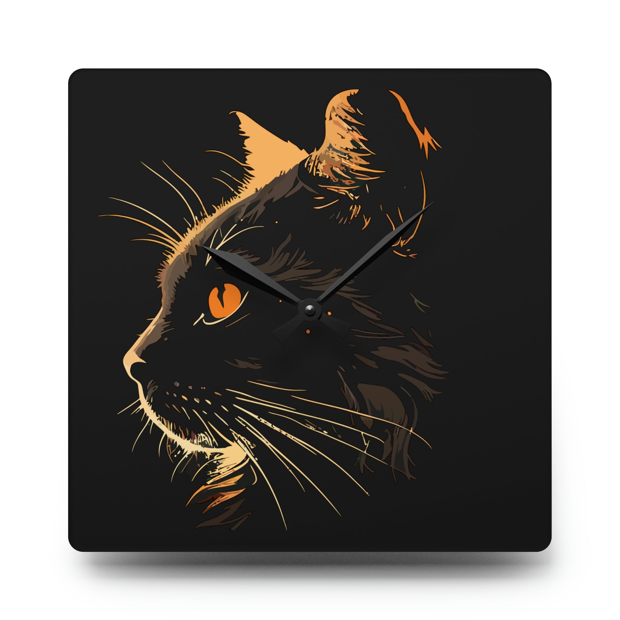 BLACK CAT Acrylic Wall Clock