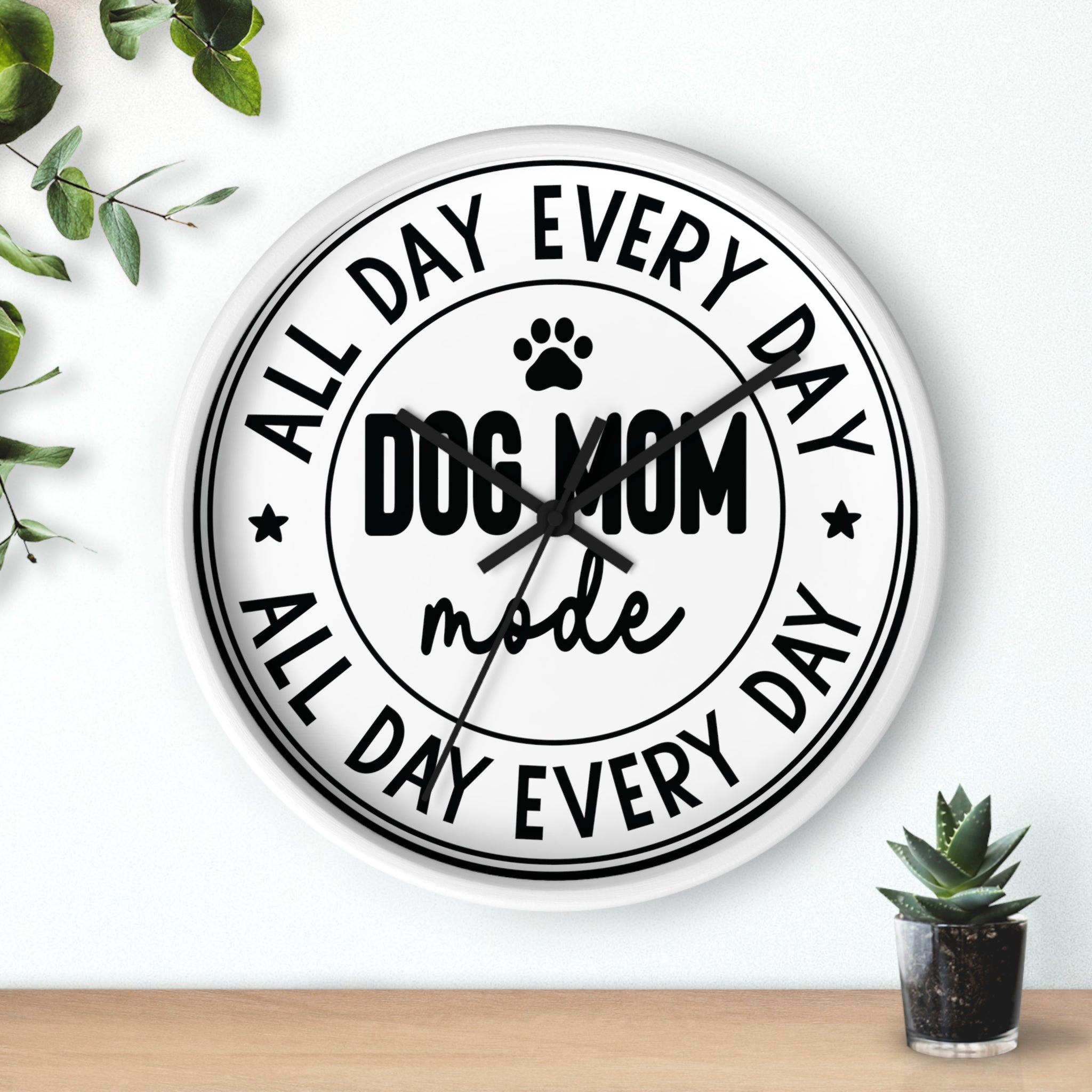 DOG MOM Wall Clock