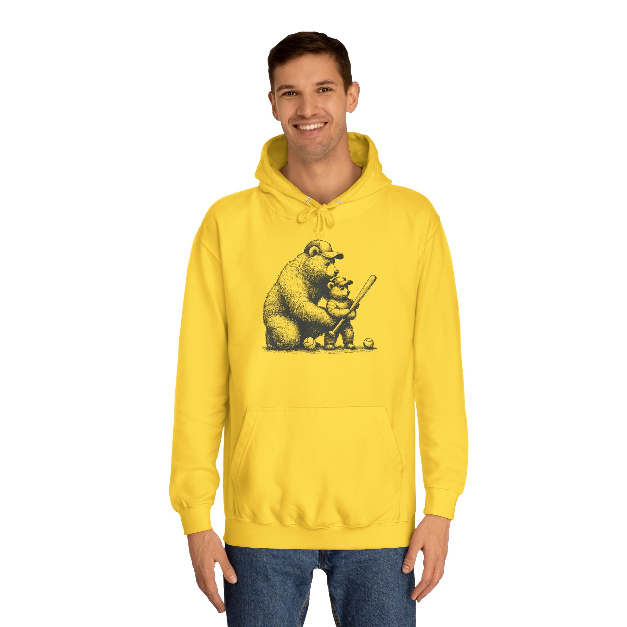 BEAR DAD AND SON Unisex College Hoodie