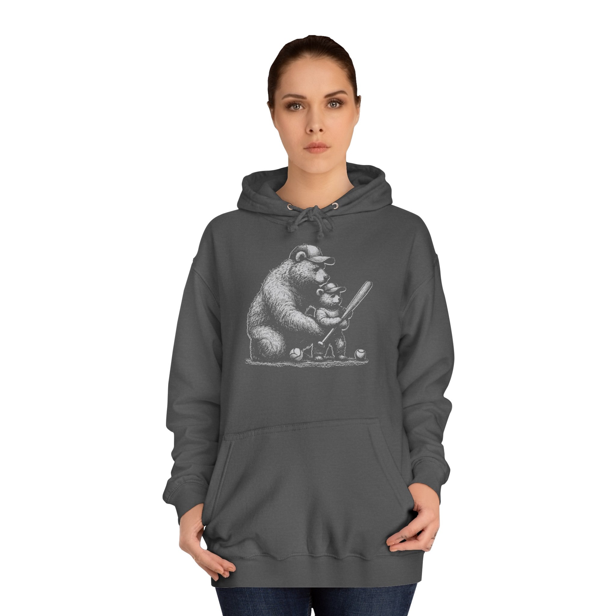 BEAR DAD AND SON Unisex College Hoodie