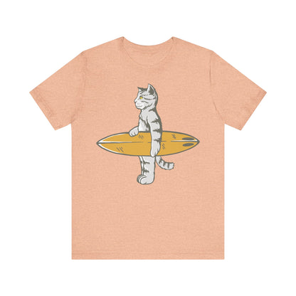 cat gone surfing  Unisex Jersey Short Sleeve Tee