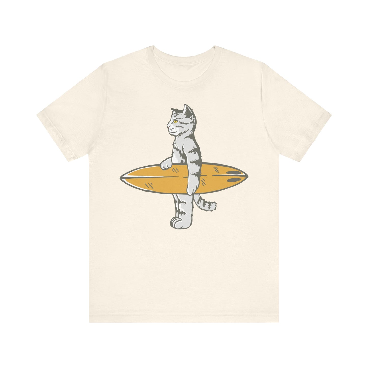 cat gone surfing  Unisex Jersey Short Sleeve Tee