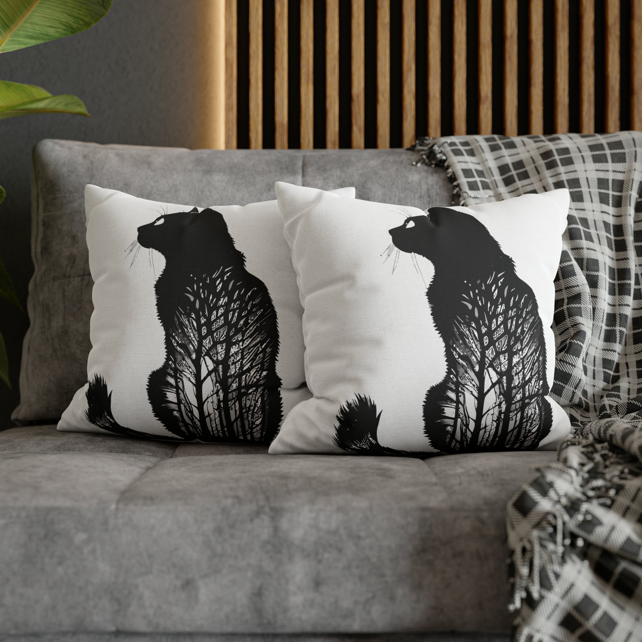 CAT FOREST Square Pillow Case