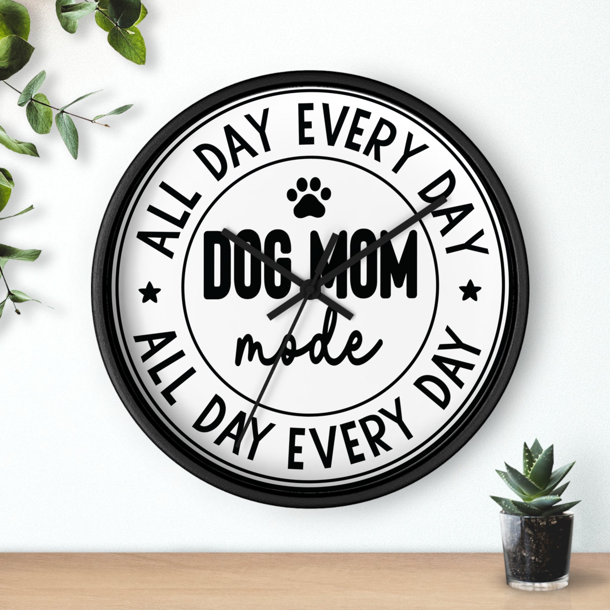 DOG MOM Wall Clock