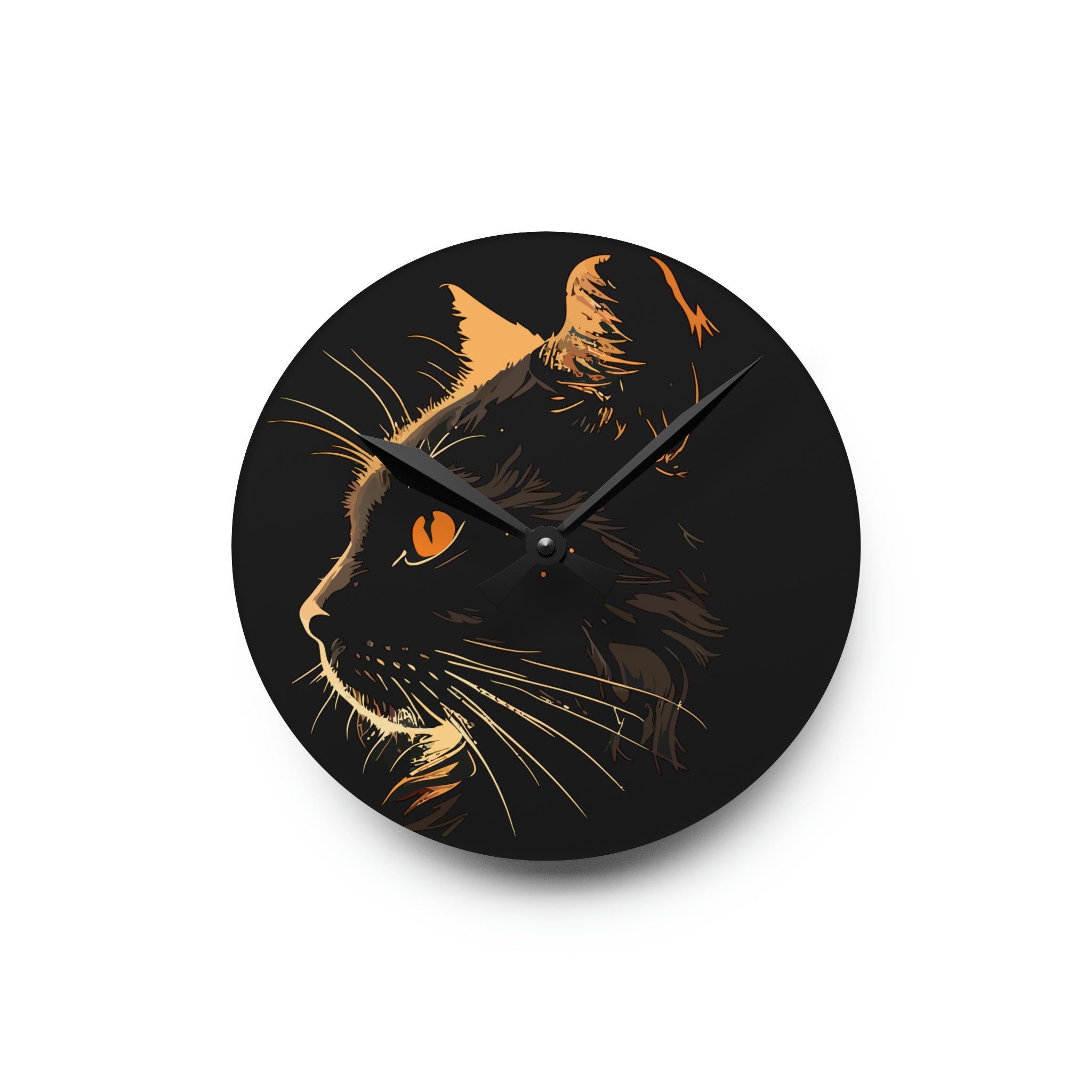 BLACK CAT Acrylic Wall Clock