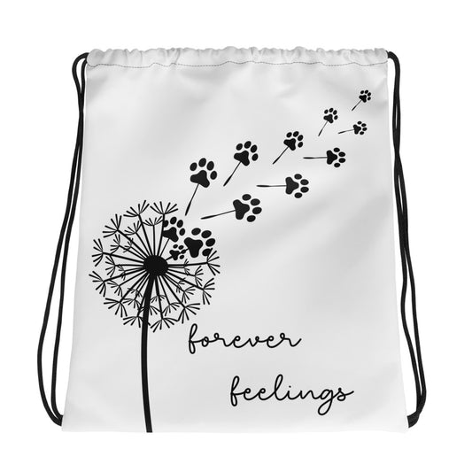 Dandelion Paws Drawstring bag