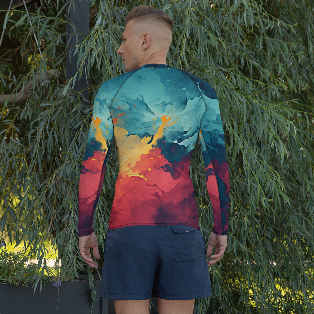 cat fire Men's Rash Guard