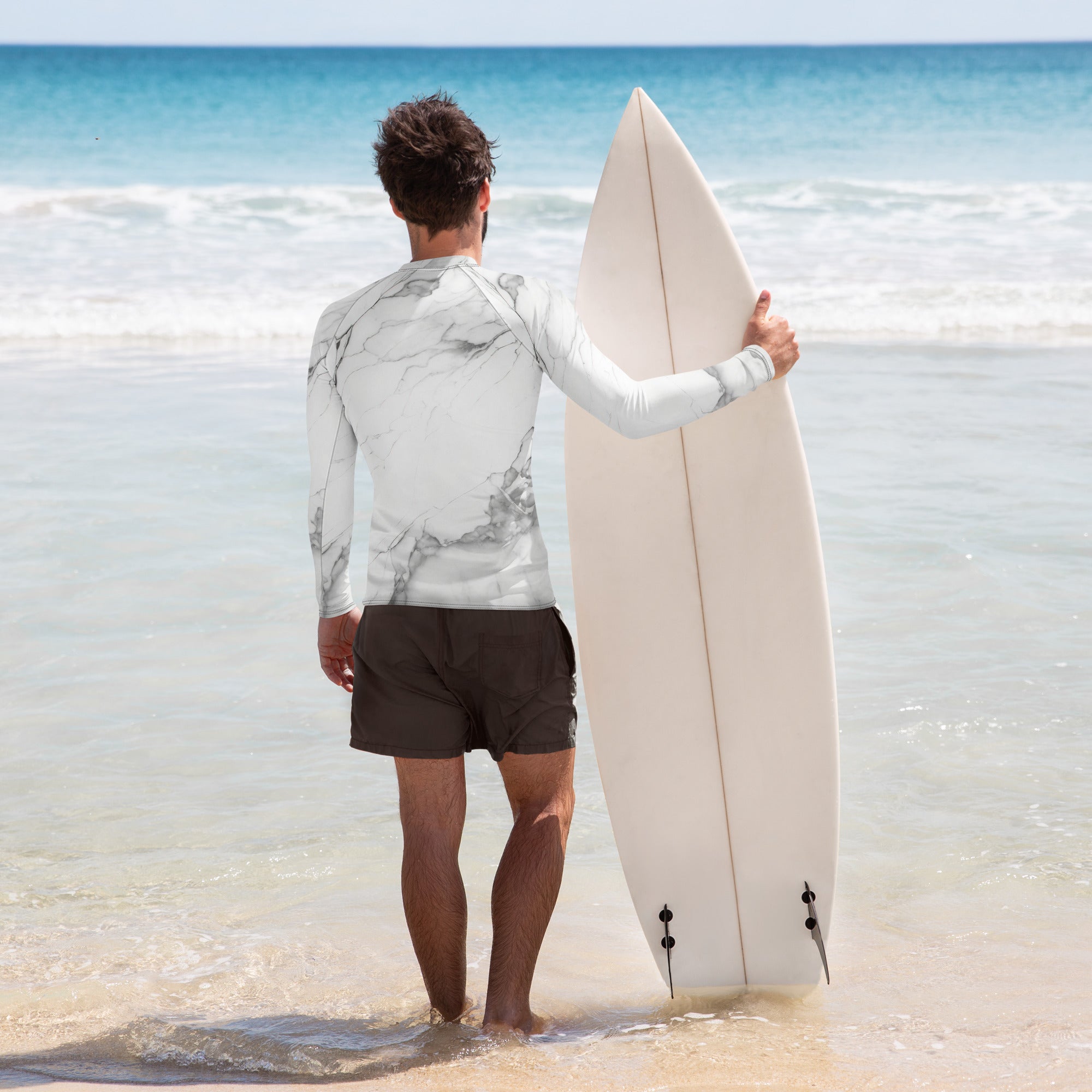 wolf marble Men's Rash Guard