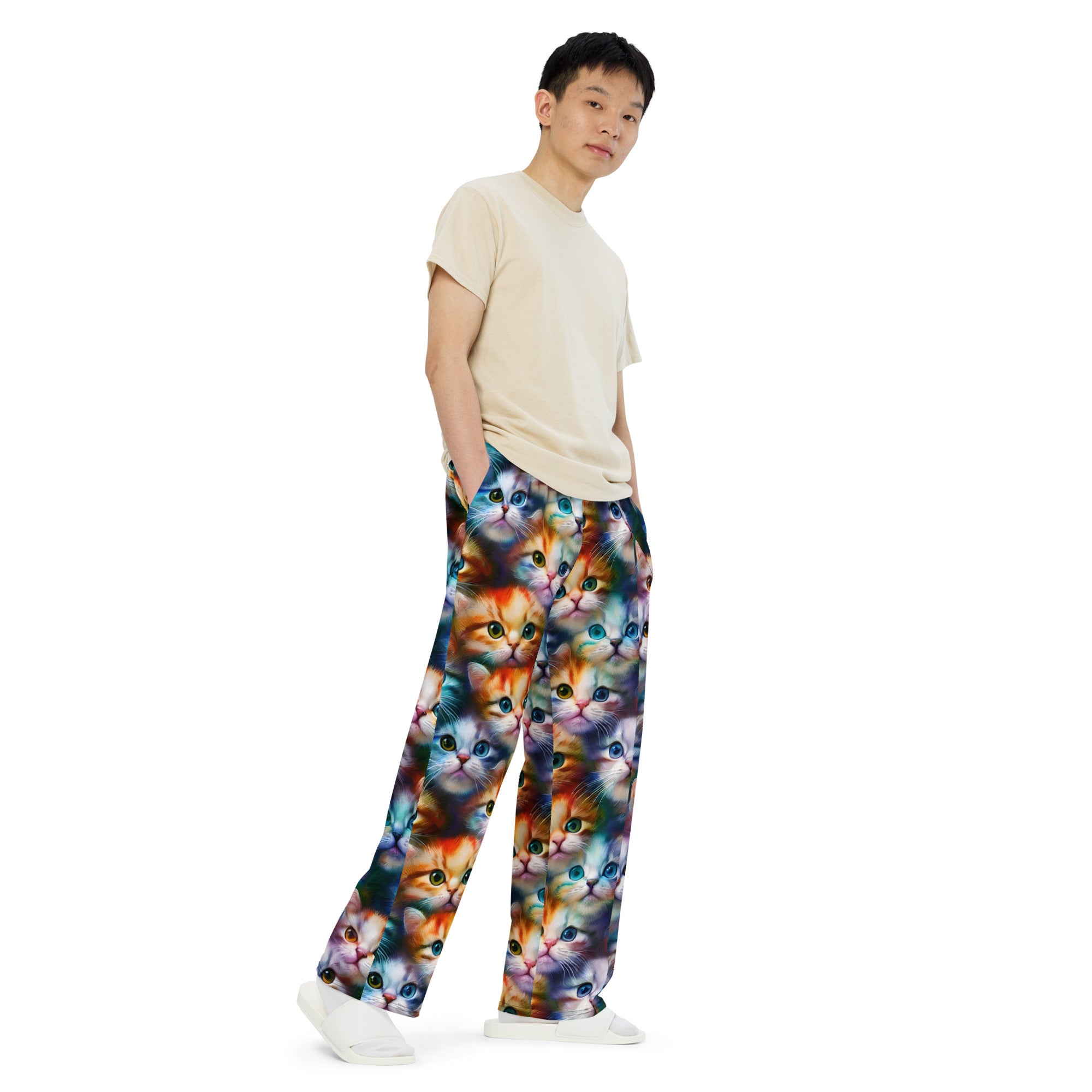 Cats unisex wide-leg pants