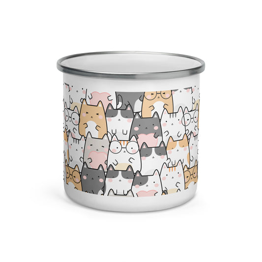 Cat Storm Enamel Mug
