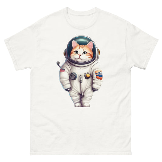 cat astronaut Men's classic tee