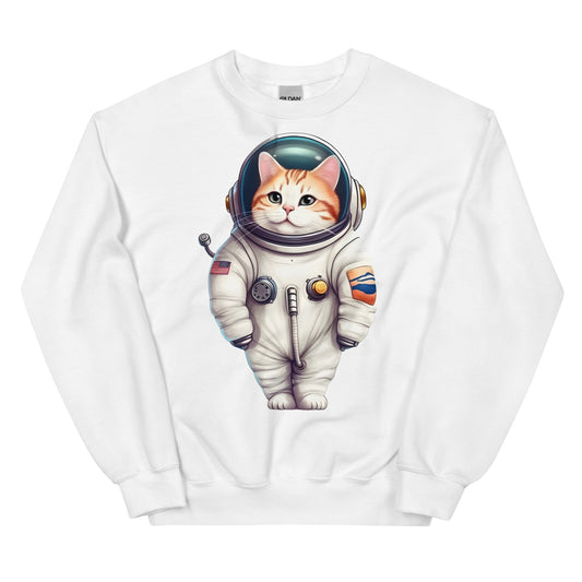 cat astronaut Unisex Sweatshirt